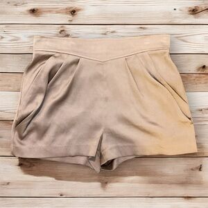 7. Bebe Brown Metallic Dainty Short Shorts With Pockets Size Small